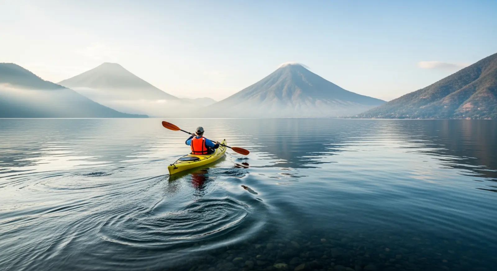 Kayaking on Lake Atitlan Guatemala